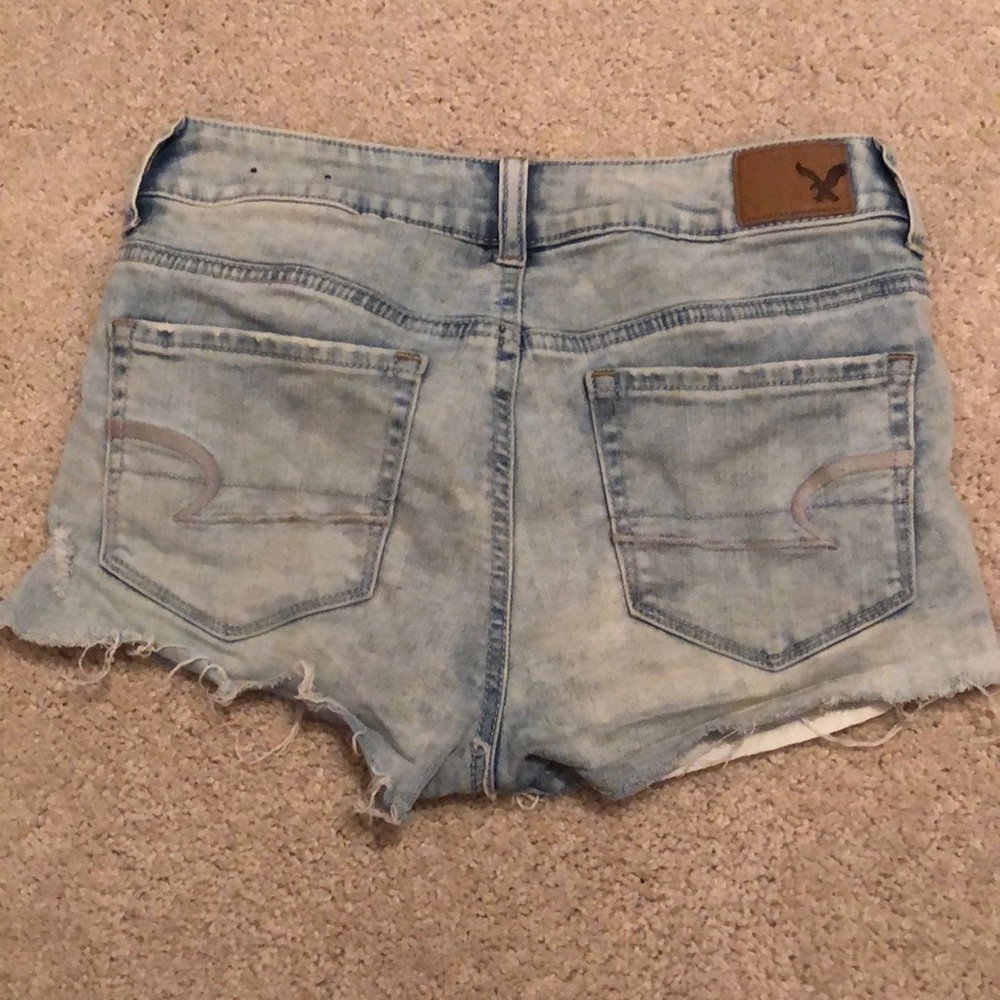 American eagle denim shorts with flower embroidery size 4